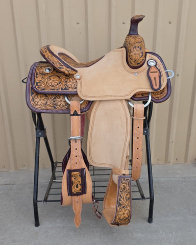 #2798 15" Corriente Team Roping Saddle