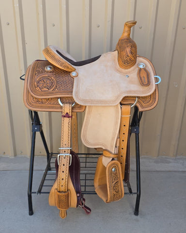 #2806 14" Corriente Team Roping Saddle
