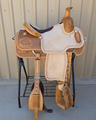 #2807 14.5" Corriente Team Roping Saddle