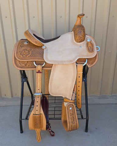 #2809 15.5" Corriente Team Roping Saddle