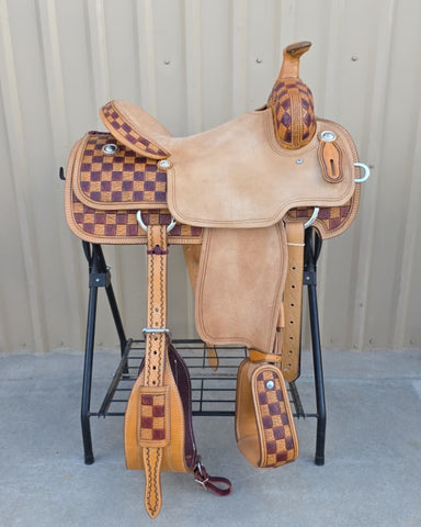 #2841 15.5" Corriente Team Roping Saddle