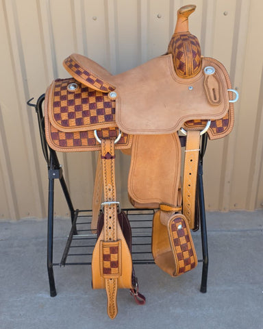 #2838 14" Corriente Team Roping Saddle