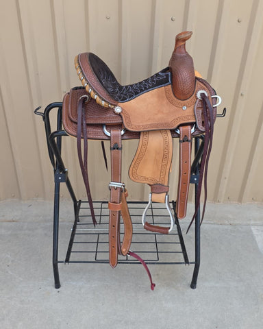 #2880 12" Corriente Youth Kids Roping Saddle