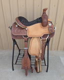 #2881 14" Corriente Team Roping Saddle