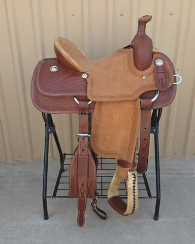 #2886 15" Corriente Team Roping Saddle