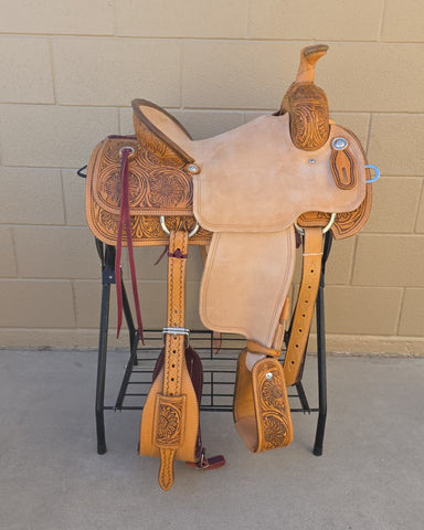 #2843 15" Corriente Team Roping Saddle