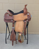 #2927 15.5" Corriente Team Roping Saddle
