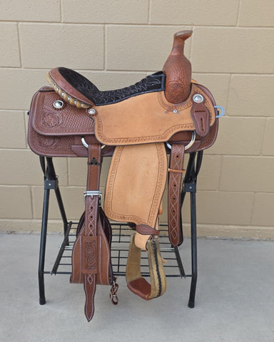 #2927 15.5" Corriente Team Roping Saddle