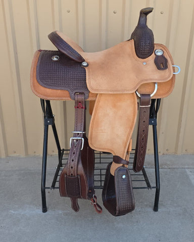 #2982 15" Corriente Team Roping Saddle