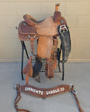 #3021 14.5" USED Corriente Team Roping Saddle