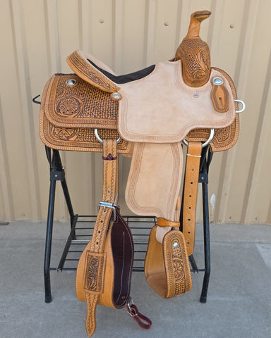 #3032 14" Corriente Team Roping Saddle