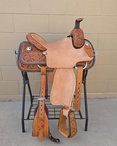 #3057 15" Corriente Team Roping Saddle