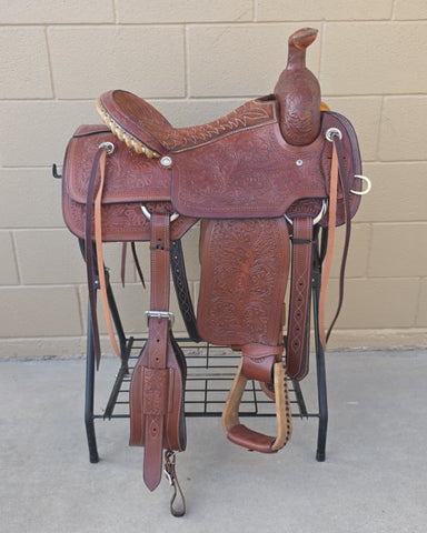 #3058 15.5" Corriente Team Roping Saddle