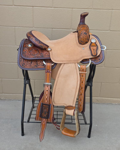 #3165 15" Corriente Team Roping Saddle