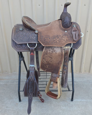 #4004 15" USED Corriente Team Roping Saddle