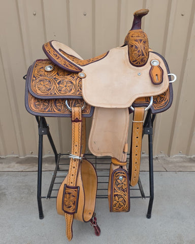 #3237 14" Corriente Team Roping Saddle