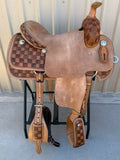 #2372 15" Corriente Team Roping Saddle
