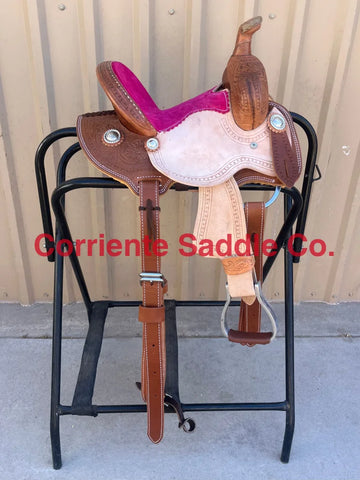 CSY 715LA 10 Inch Corriente Youth Kids Strip Down Barrel Saddle