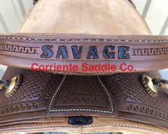 Add Lettering to Cheyenne Roll - Corriente Saddle