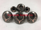 CBCONCH 112E Elk Horn Conchos - Corriente Saddle