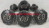 CBCONCH 113G Gunmetal Initial Conchos - Corriente Saddle