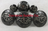 CBCONCH 113GA Gunmetal Cross Conchos - Corriente Saddle