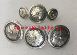 CBCONCH 115 Silver Flower Conchos - Corriente Saddle