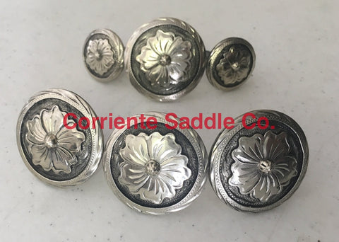 CBCONCH 115 Silver Flower Conchos