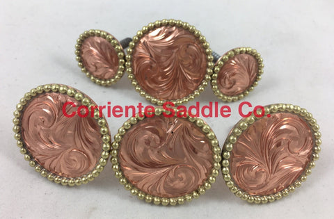 CBCONCH 122B Copper Engraved Conchos