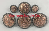 CBCONCH 122C Copper Engraved Conchos - Corriente Saddle