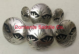 CBCONCH 124 Black Cat Eye Conchos - Corriente Saddle