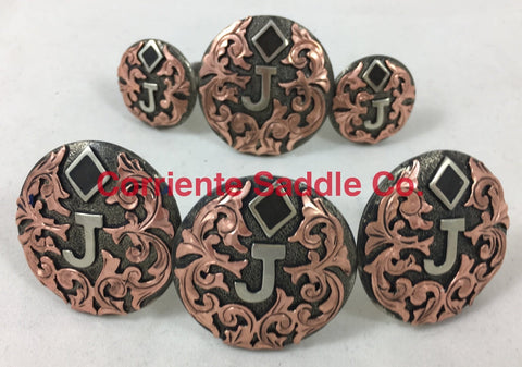 CBCONCH 125A Copper Scroll Custom Conchos