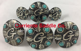 CBCONCH 129 Turquoise Stone Conchos