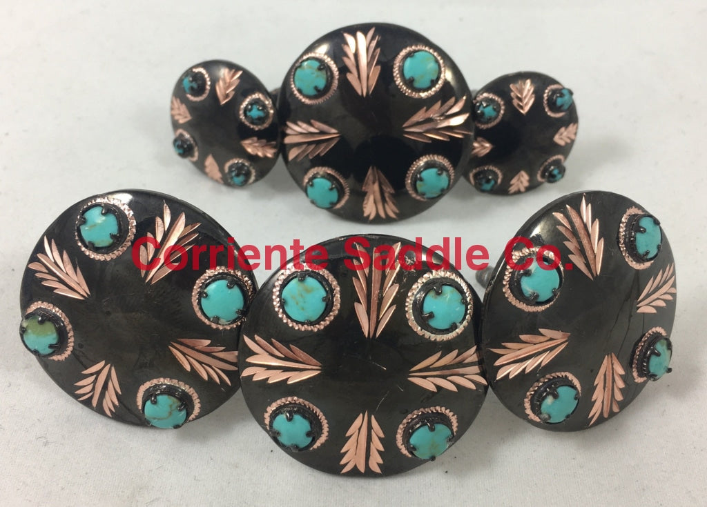 CBCONCH 129AA Turquoise Stone Conchos