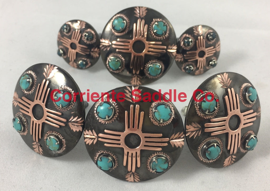 CBCONCH 129B Turquoise Stone Conchos