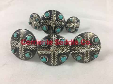 CBCONCH 129C Turquoise Stone Conchos