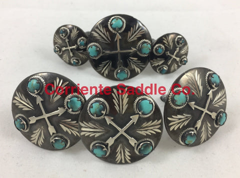 CBCONCH 129D Turquoise Stone Conchos