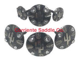 CBCONCH 129E Cactus Turquoise Stone Conchos