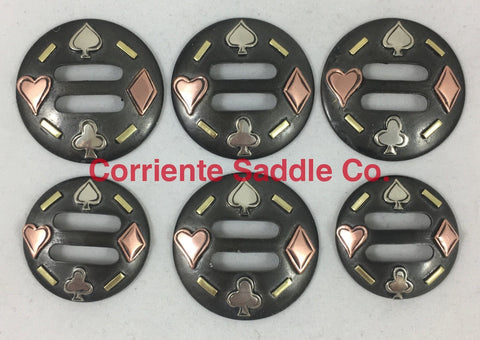 CBCONCH 133A Card Suit Slotted Conchos