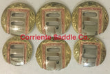 CBCONCH 139 Brass/Copper Slotted Conchos - Corriente Saddle