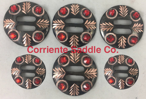 CBCONCH 149 Red Stone Conchos