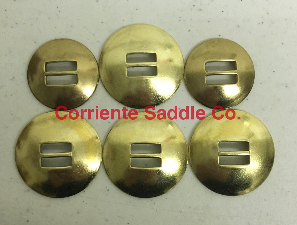 CBCONCH 155 Brass Slotted Conchos - Corriente Saddle
