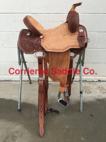 CSB 585A Corriente New Style Barrel Saddle Forward Horn