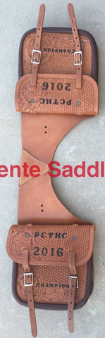 CSBAG 106A Saddle Bags Floral + Basket Tooling