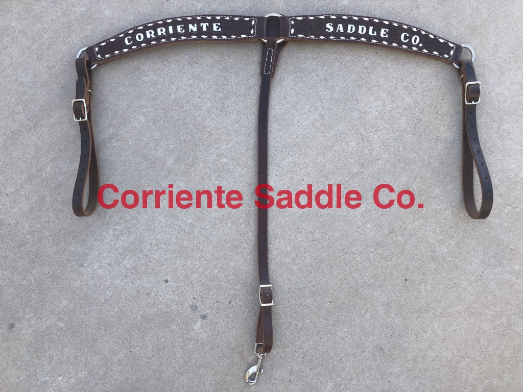 CSBC 104A Barrel Double Flower Chocolate Leather Corriente - Corriente Saddle