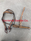 CSHEADSTALL 110 Browband Headstall Antique Double Flower