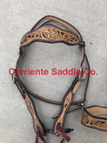 CSHEADSTALL 110 Browband Headstall Antique Double Flower