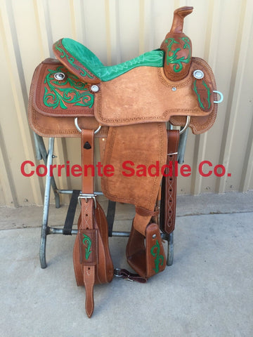 CSR 113C Corriente Team Roping Saddle