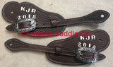 CSSPUR 100B Thicker Basket Spur Straps Lettered - Corriente Saddle