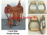 CSSTIRRUP 110 Aluminum Visalia Stirrups - Corriente Saddle